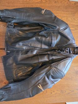 Joe Rocket Black Leather Motorcycle Jacket – Size 44