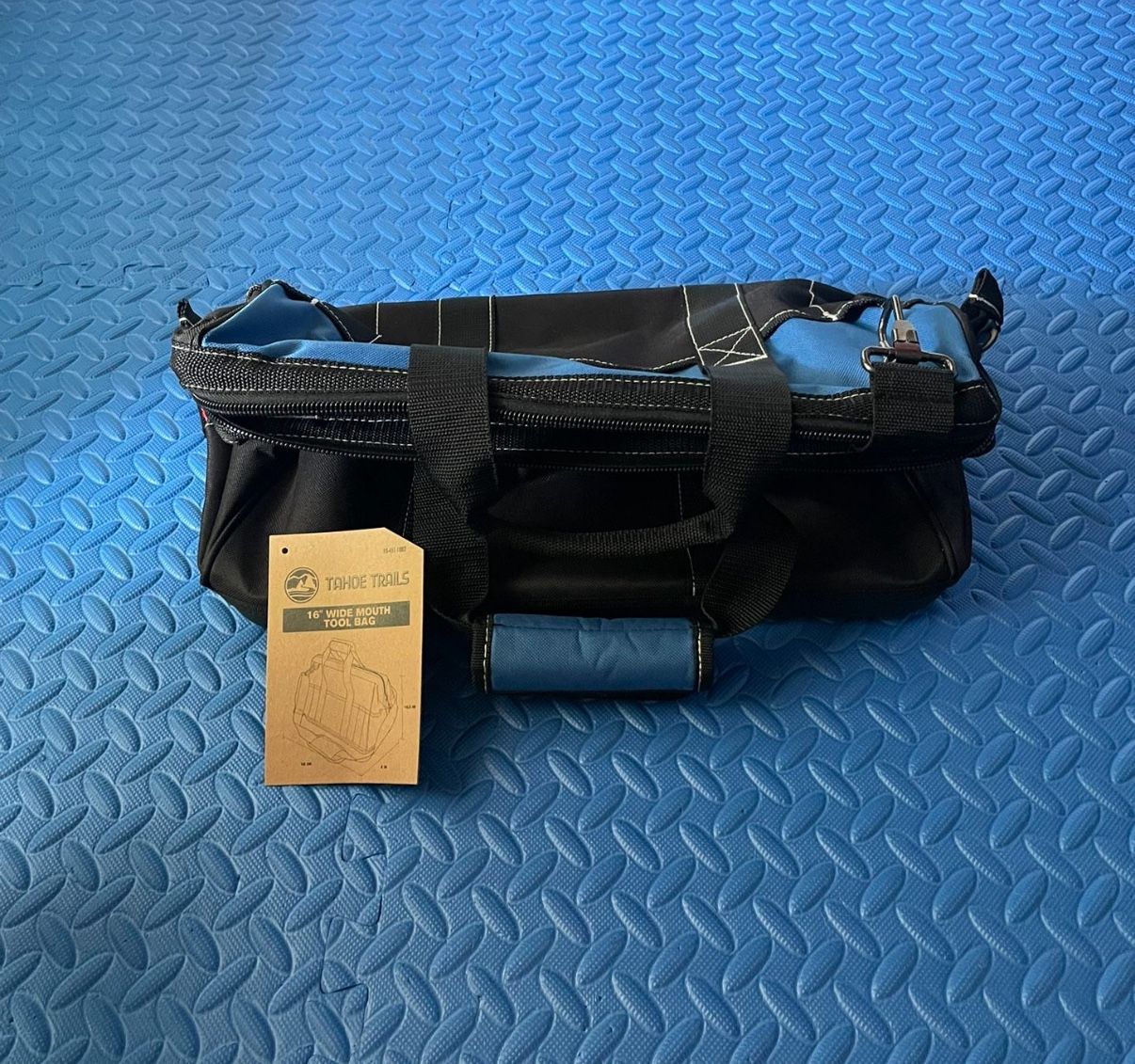 Brand New 16” Tool Bag With Hard Bottom, Shoulder Strap; Tools