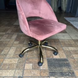 Pink Suede Task Chair