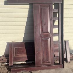 Full Size Cherry Wood Bed Frame 