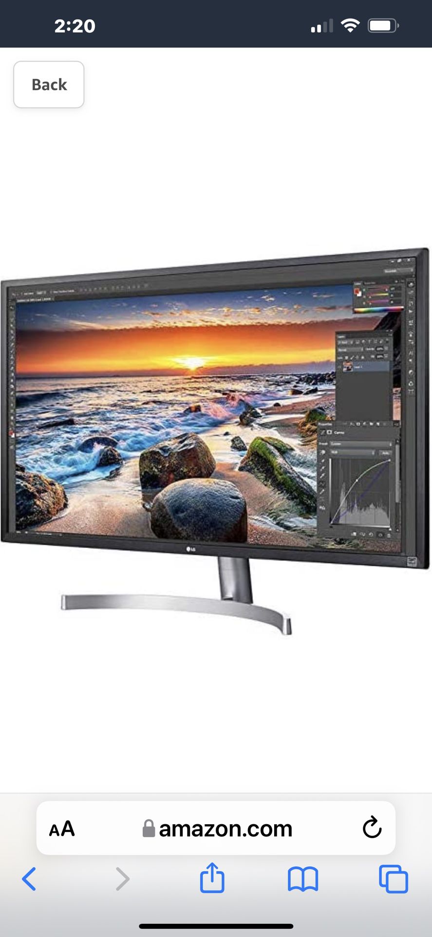 LG Monitor 31” 32uk50T New!!
