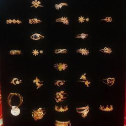 Rings! Gold Plated! Oro Laminado! 