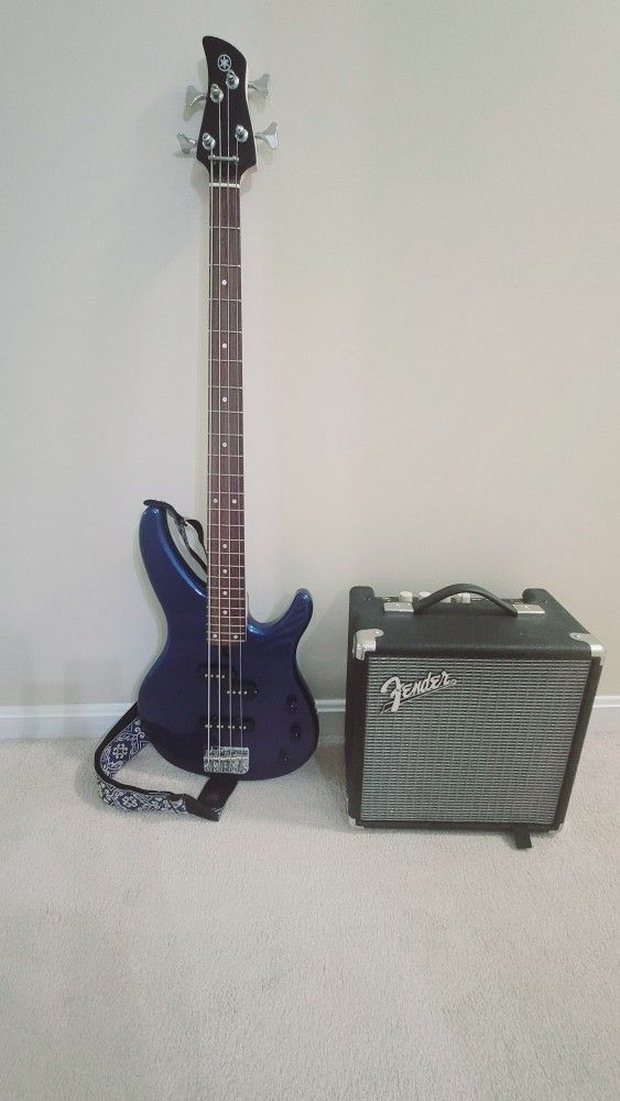 YAMAHA ELECTRIC BASS WITH AMPLIFIER