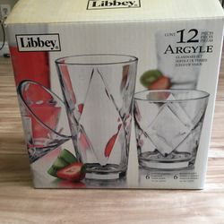 Glassware Set 12 Pcs (6small And 6 Large)