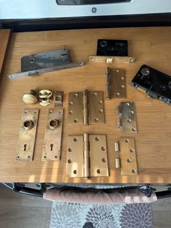 Vintage Stanley Brass Door Hardware Lot