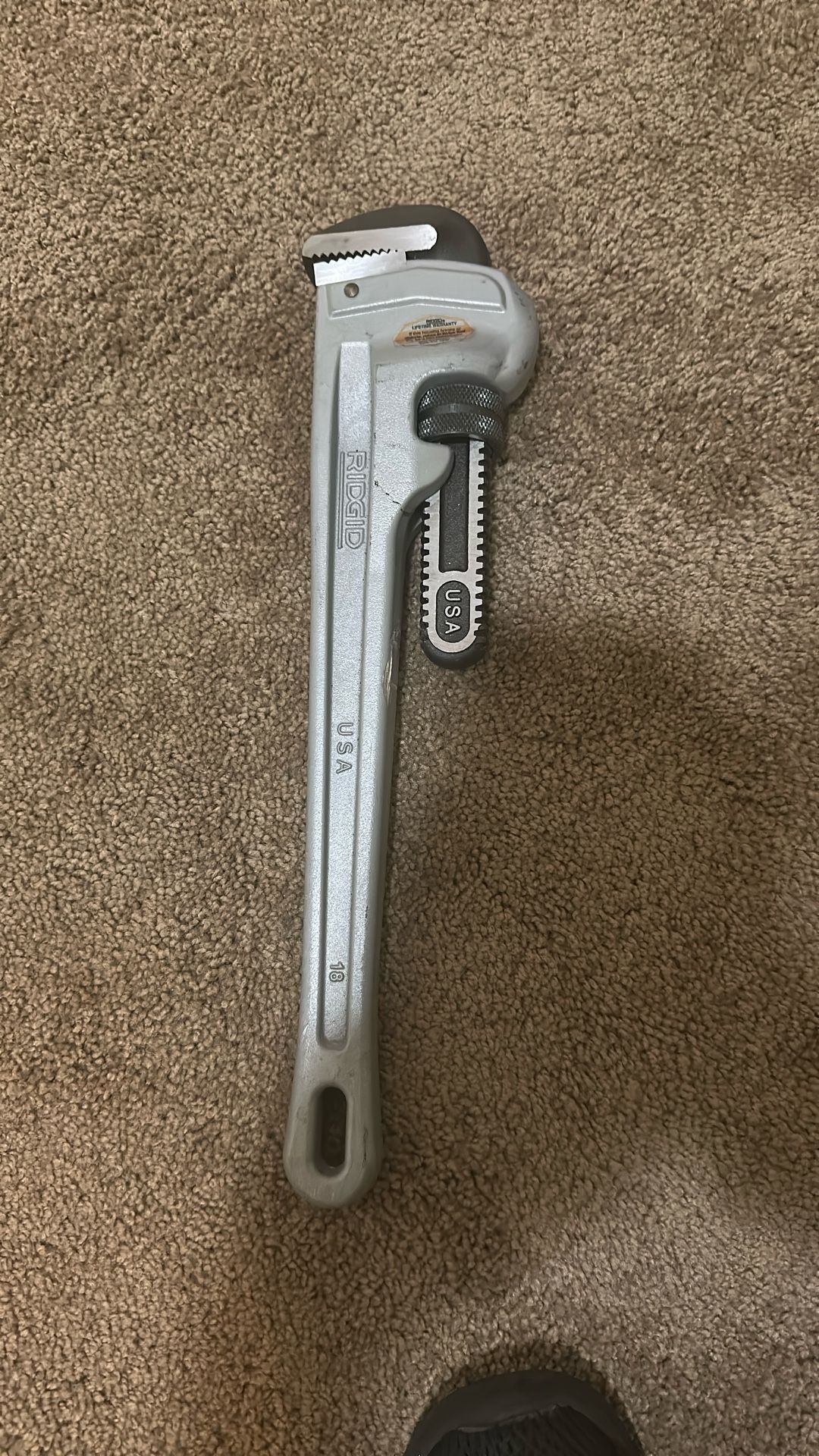 Ridgid 18inch Aluminum Pipe Wrench