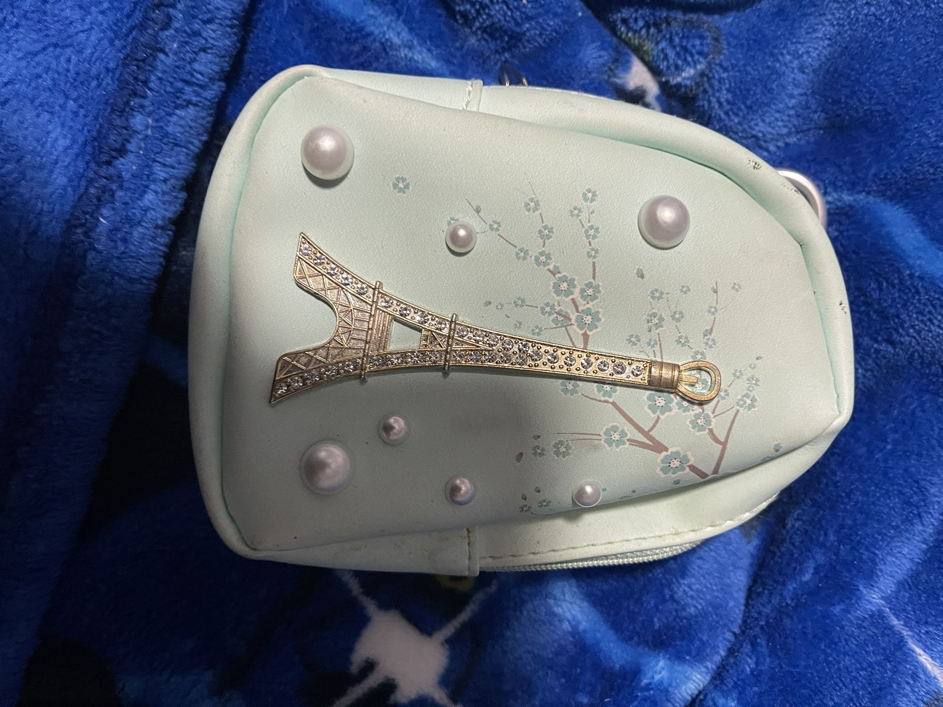 Light Real Eiffel Tower Small Purse Pouch