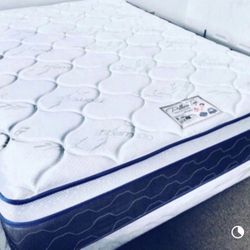 Mattress+Box Queen Size  Mattress 13”thick  Brand New We Finance We Deliver