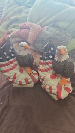 American Eagle Ceramic Statues