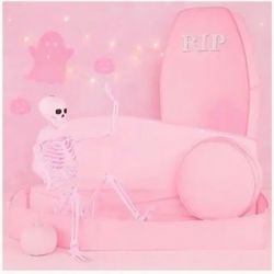 Halloween Coffin With Skeleton Prop Set Pop Up Life Size Collapsible