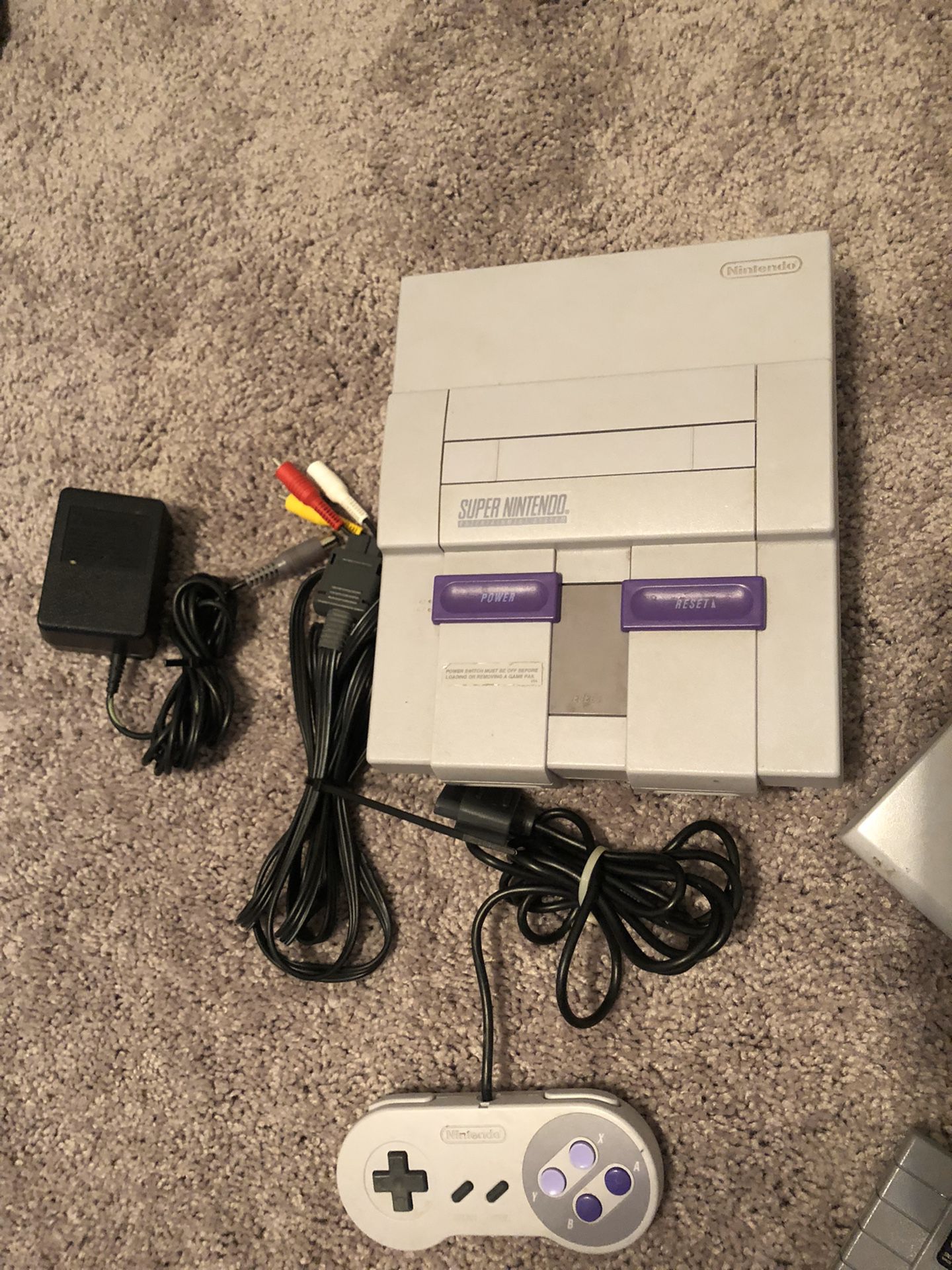 Snes console with controller