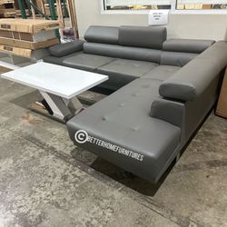 Brand New Leather Sectional In Box- Shop Now Pay Later