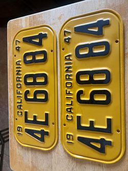 1947 California vintage plates restored