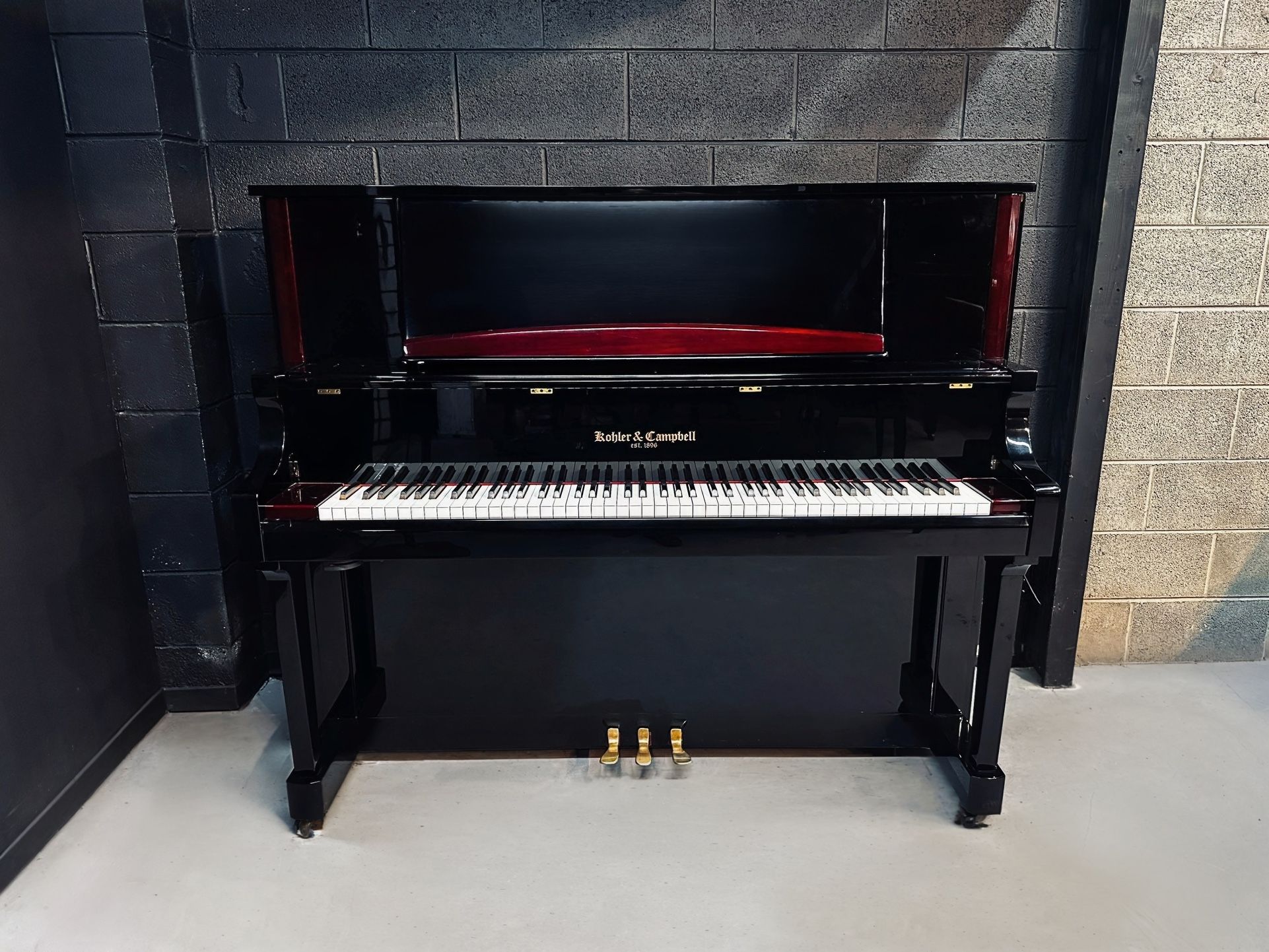 Kohler & Campbell 52" Ebony Gloss Upright Piano