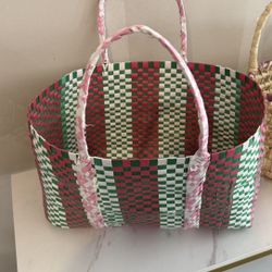 Colorful Woven Tote Bag