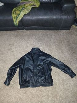 "Vintage Leather" black leather jacket