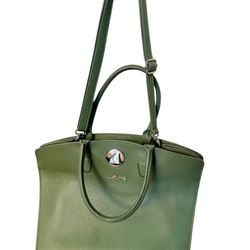 Charlotte Pelletteria Italian Pebbled Leather Shoulder Handbag Top Handles/Strap