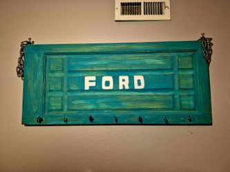Ford tailgate wall art with hooks