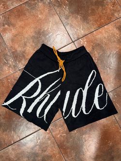 Rhude Black Knit Shorts with Logo size XL