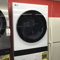 New Scratch And Dent LG Front Load Washer And Dryer Stack Unit . 1 year Warranty 