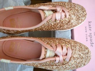 Shoes Keds Rose Gold Glitter 6.5 Wide