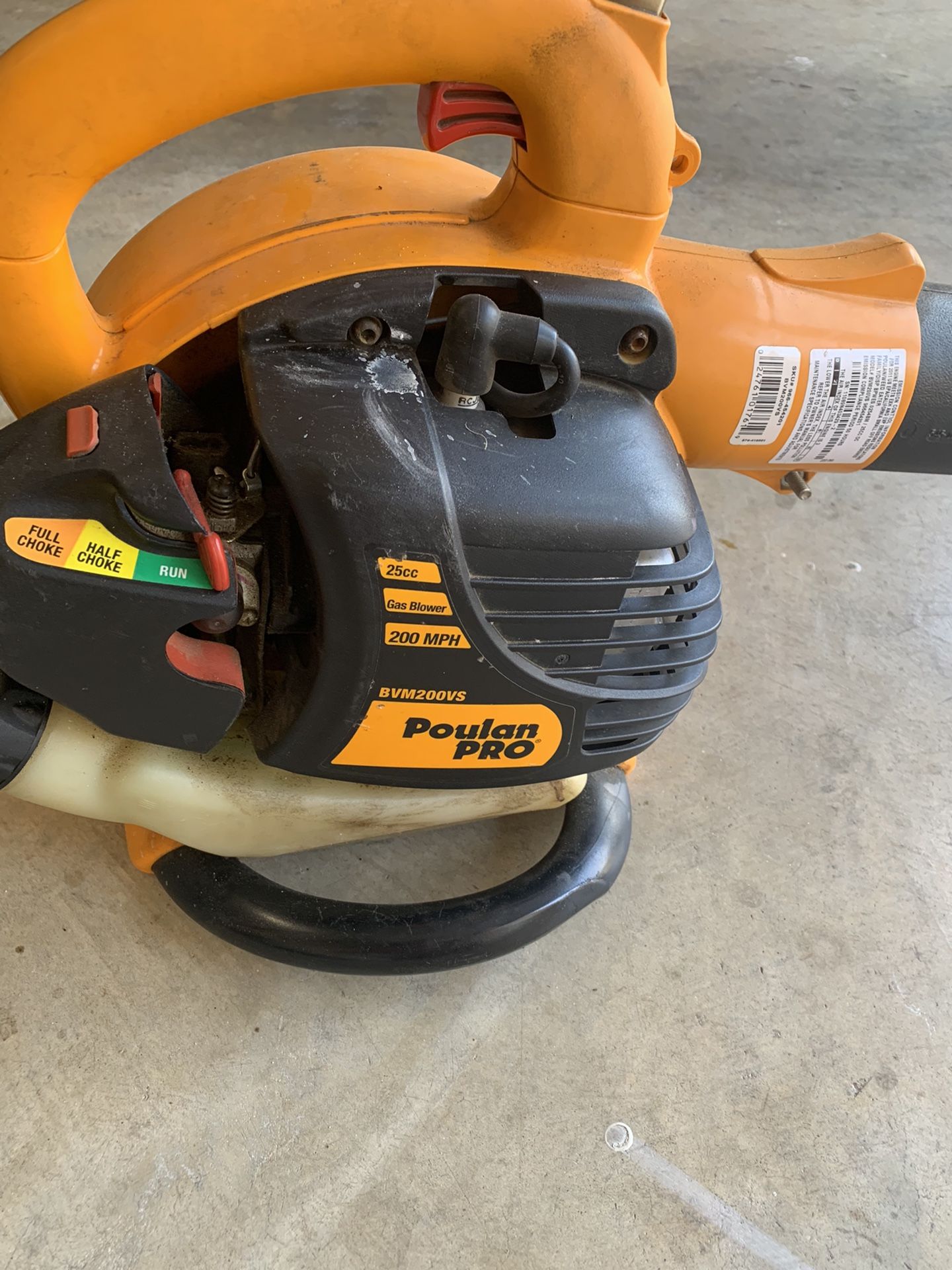 Poulan Pro 200 Mph Gas Leaf Blower