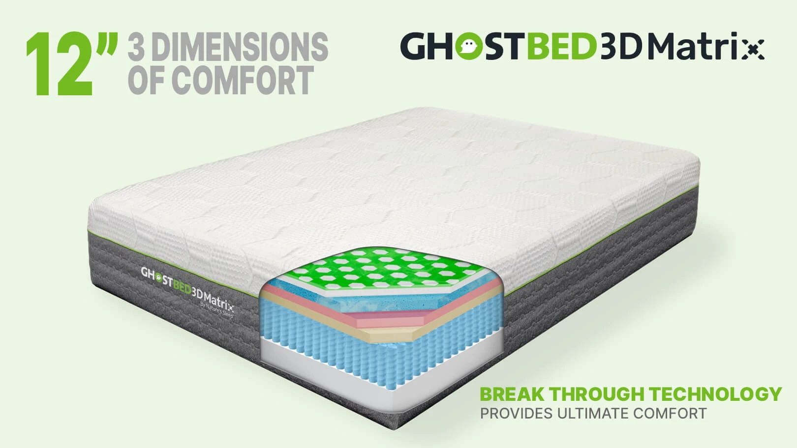 GhostBed 3D Matrix King Mattress