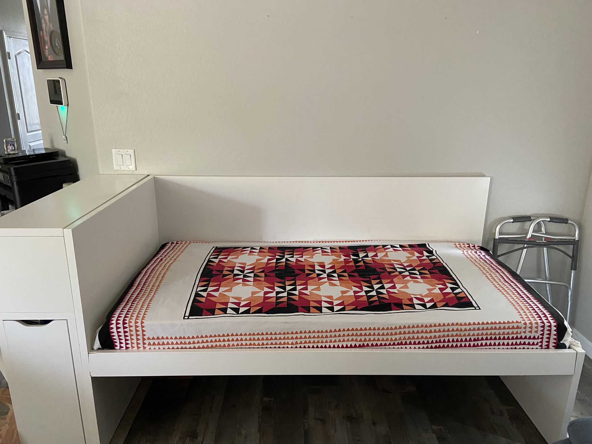 Twin Bed Frame, Cabinet  And Mattress