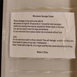 Microwave Sausage Cooker