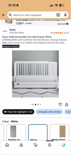 Crib Graco with drawer