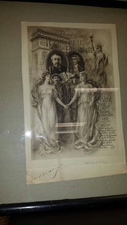 Wow original sketch dinner for Republic of France and U.S