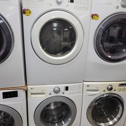 LG Front Loading Washer And Stackable Gas Dryer Set