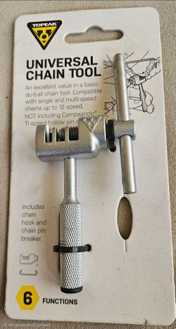 TOPEAK Universal Chain Tool For Multi-Speed Bicycles Up To 12 Speeds (Silver)