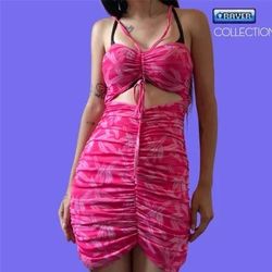 Vegas weekend halter dress - dolls kill