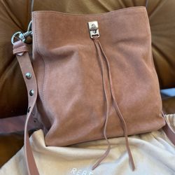 Rebecca Minkoff Darren Suede Shoulder Bag – Desert Rose (NEW w/ Tags)