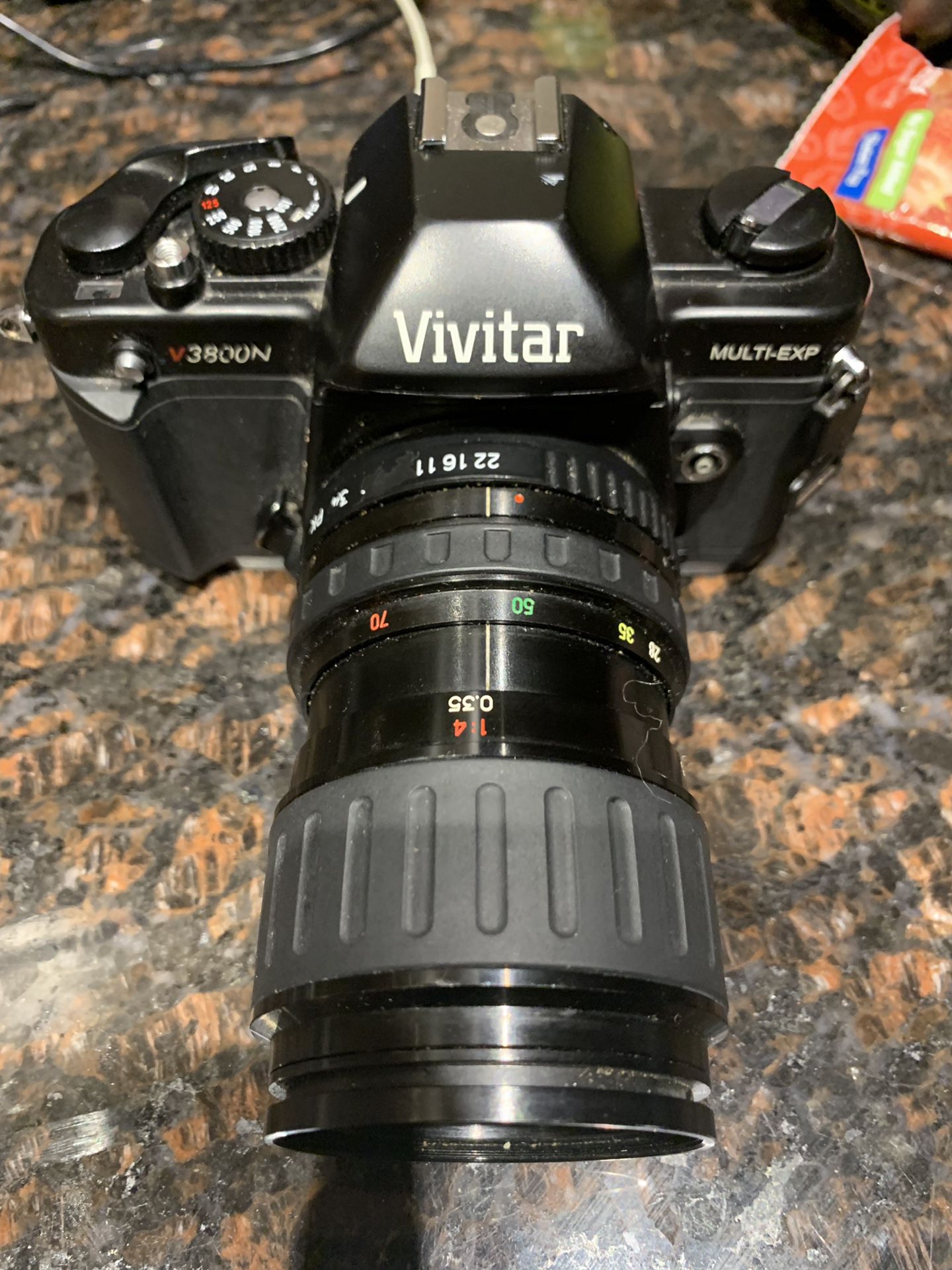 Vivitar V3800n 35mm Manual Slr Camera With 28-70mm Macro Zoom Lens