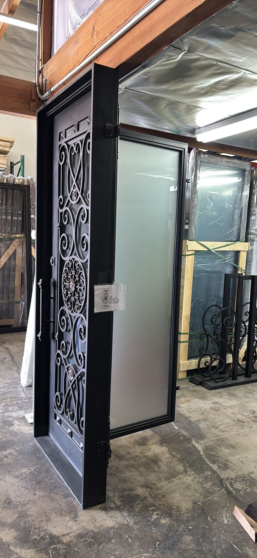 Wrought Iron Door With Openable Window