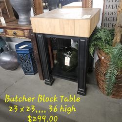 Butcher block Small island We are located at 2811 East Bell road. Another Time Around Furniture.