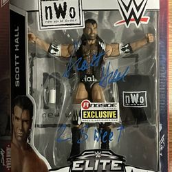 Mattel Scott Hall WWE Elite Flashback NWO Ringside Exclusive Signed Figure Elite