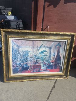 Large Framed Victorian Conservatory Print