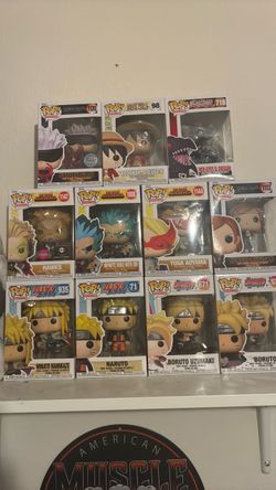 11 Anime Funko Pop Lot - Naruto, One Piece, MHA, JJK (Open to Lego Trades)