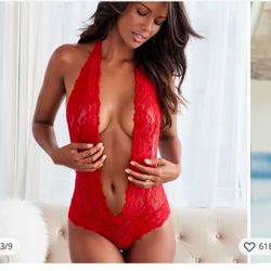 Sexy Scalloped Floral Lace Bodysuit