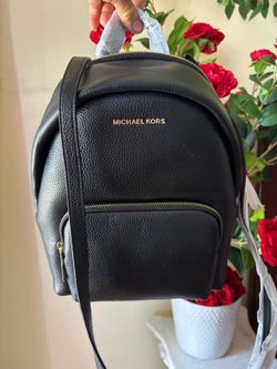 Michael Kors Black Leather Backpack