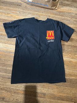 Travis Scott Mens Black Cactus Jack Mcdonalds Smile T-shirt Size small
