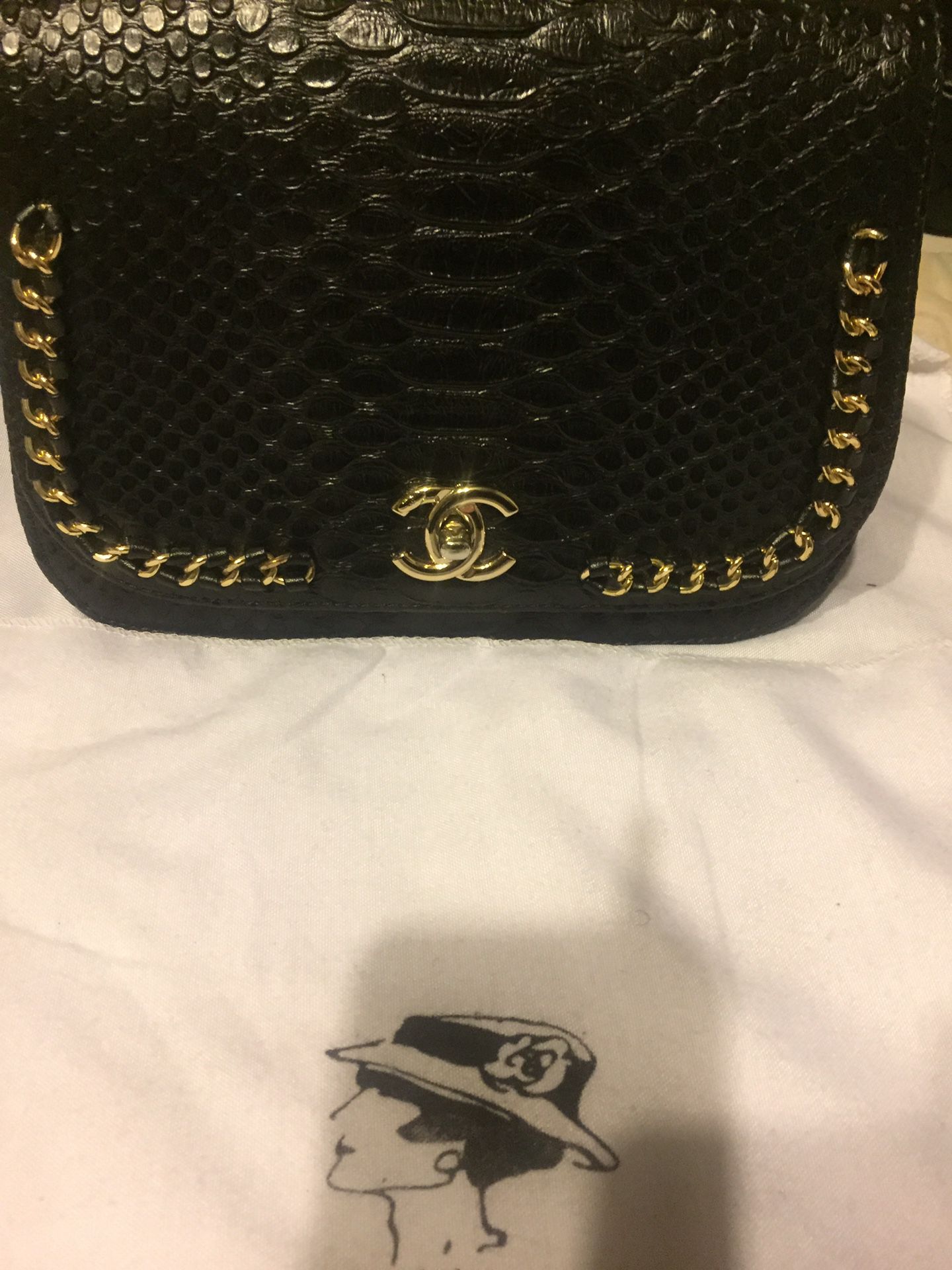 Chanel mini python bag