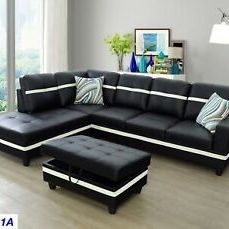 Brand New Leather Sectional And Ottoman 