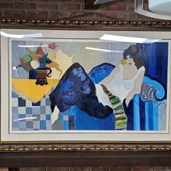 Original Serigraph "LA Fiance" TARKAY Artist Signed AP 34/45 Stamp Seal 50x76