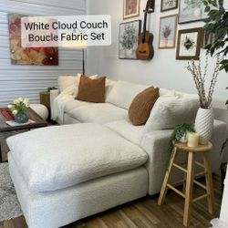 White Cloud Couch Modular Sectional Sofa Boucle