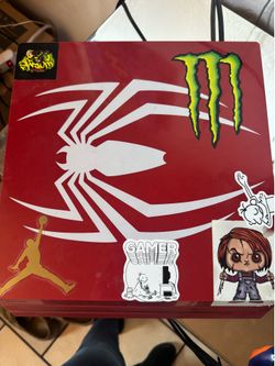 Sony PlayStation 4 Pro in the Marvel's Spider-Man Limited Edition design.