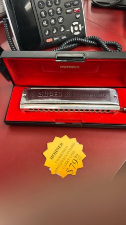1003 Hohner Super 64 Chromonica Harmonica In Hard Carry Case 551440
